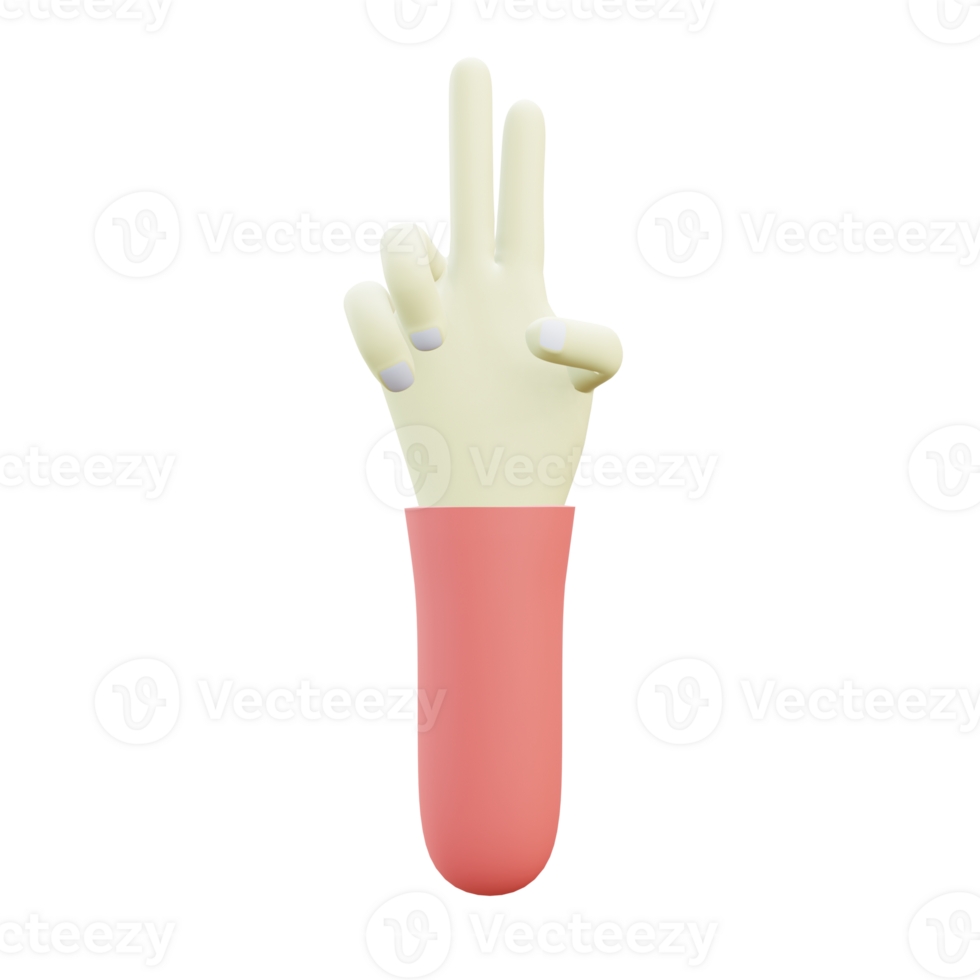 3 D illustration of two hand gesture icon png