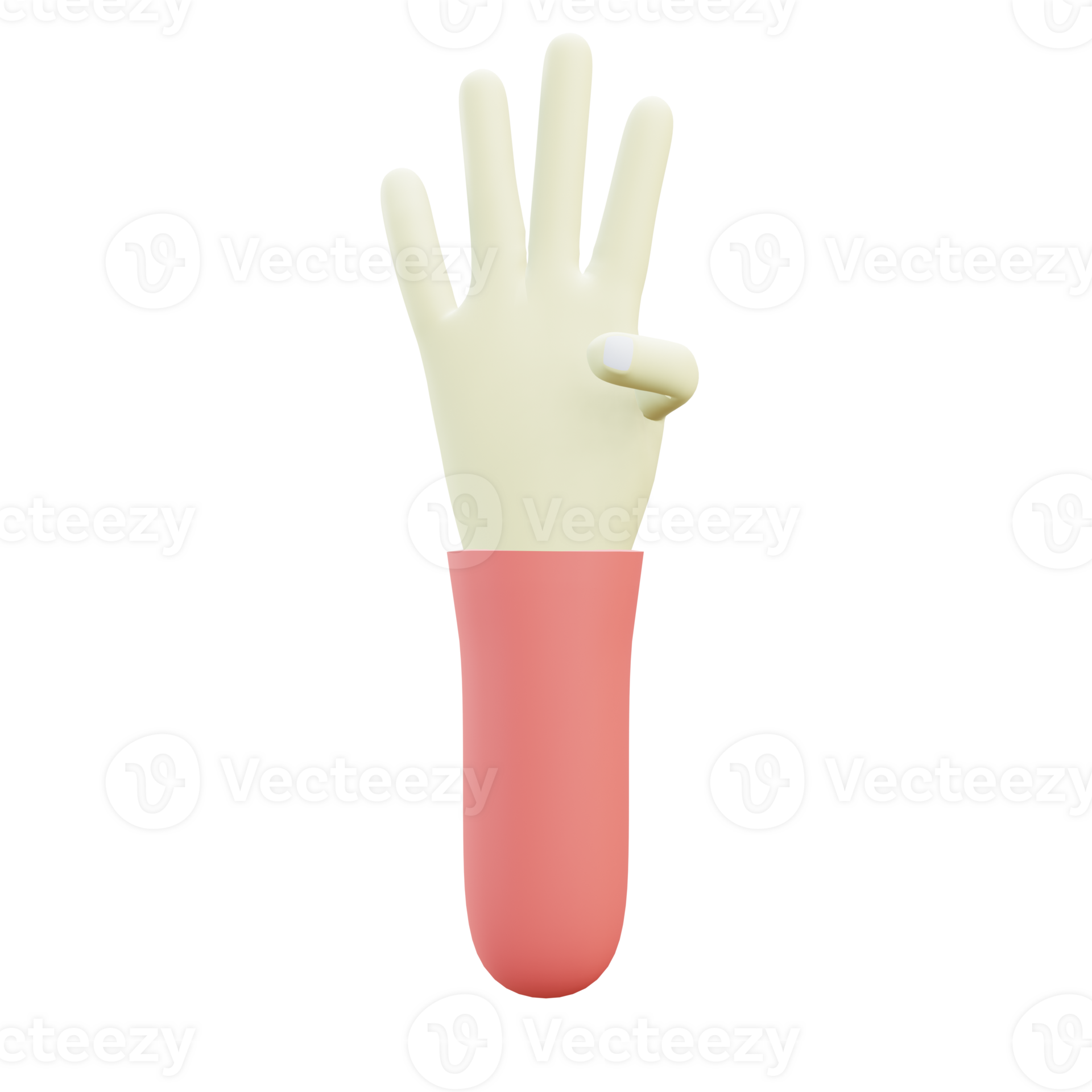 3 D illustration of four hand gesture icon 34763194 PNG