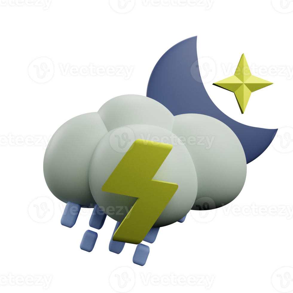 night thunderstorm icon png