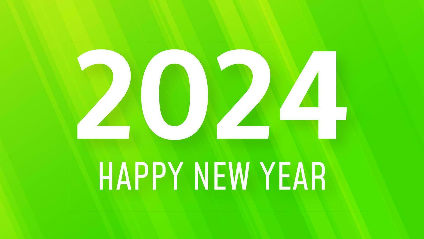 2024 Happy New Year on colorful background vector