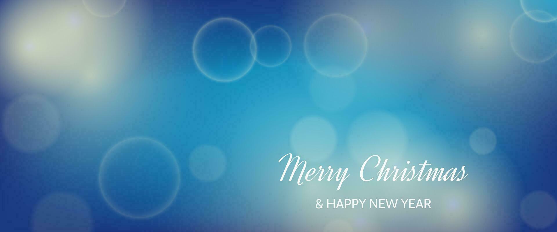 Bokeh background with New Year inscription vector