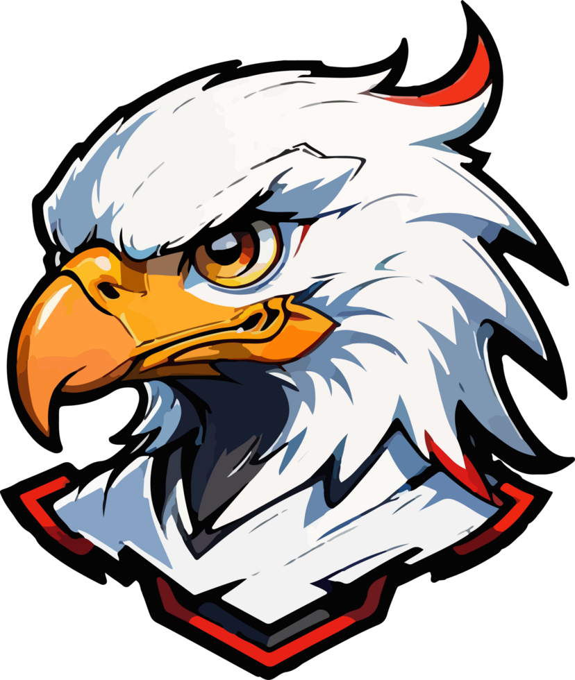 AI generated Eagle Head Gaming Mascot E Sport png