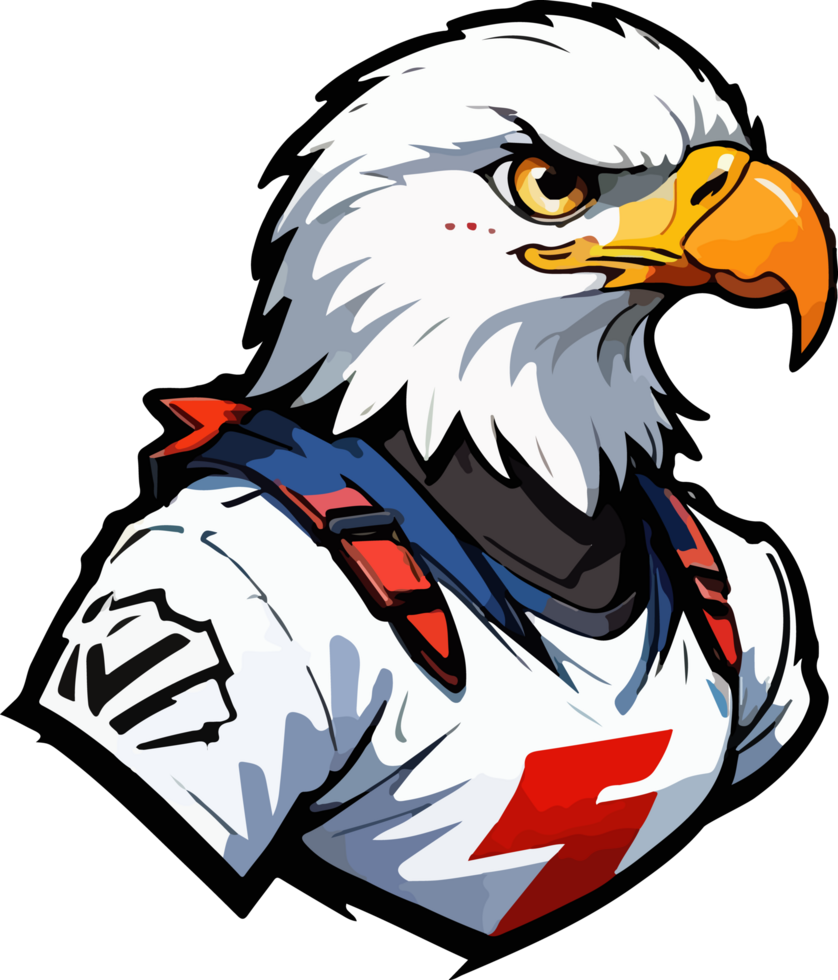 AI generated Eagle Mascot E Sport Gaming Logo png