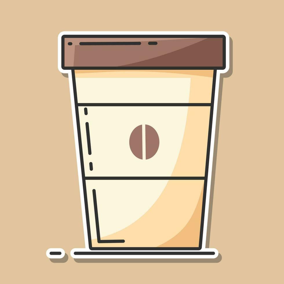 Vector illustration disposable coffee cup icon