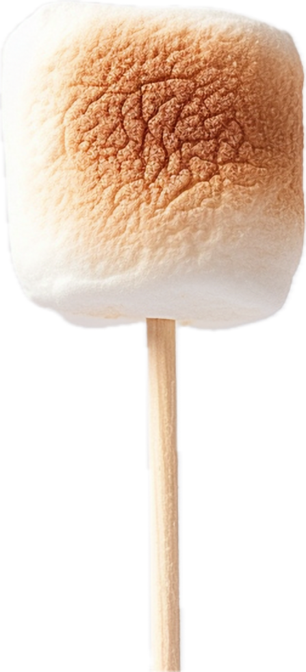 AI generated marshmallow in a stick png