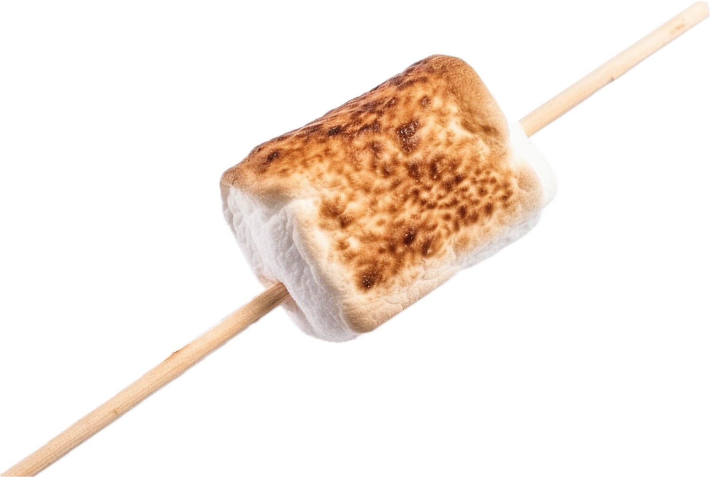 AI generated marshmallow in a stick png