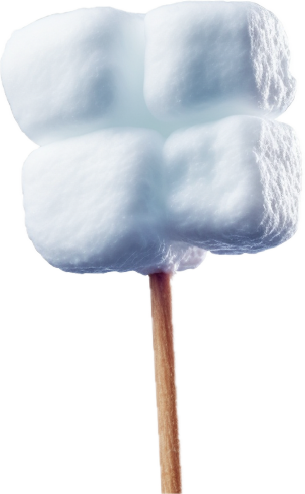 AI generated marshmallow in a stick png