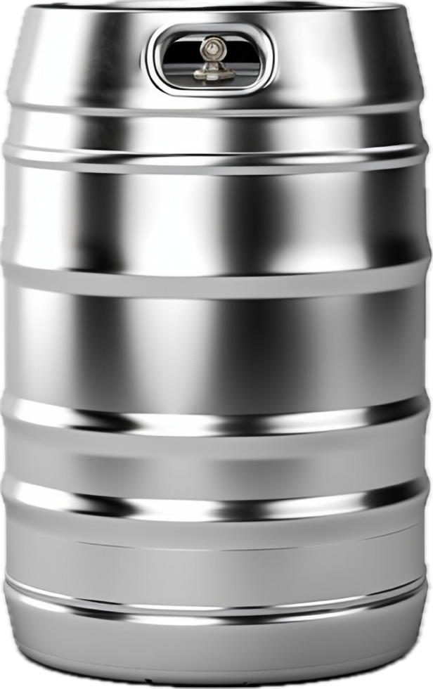 ai gerado metal Cerveja barril png