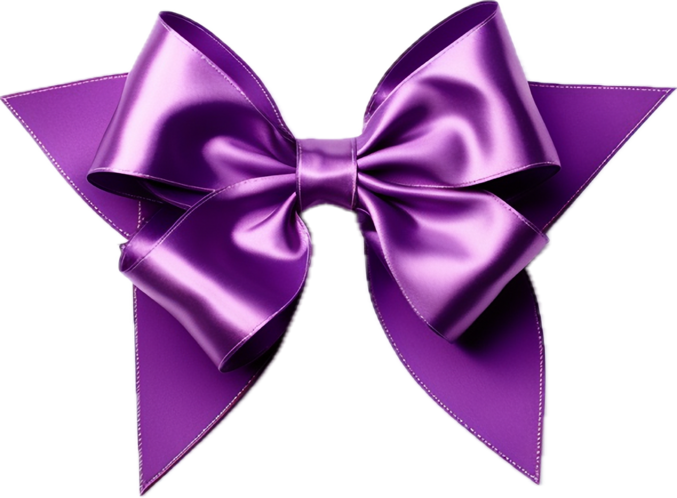 AI generated purple gift bow png