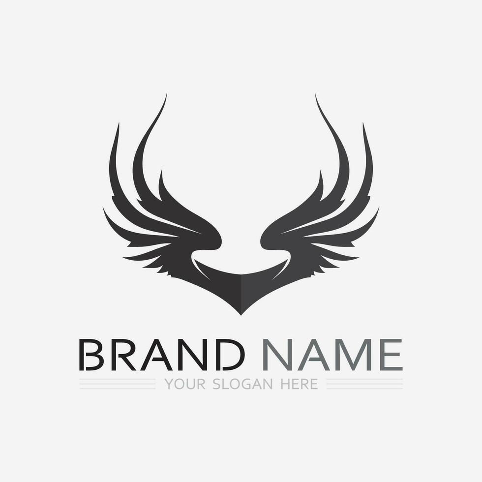 Wings logo vector icon symbol illustration design template