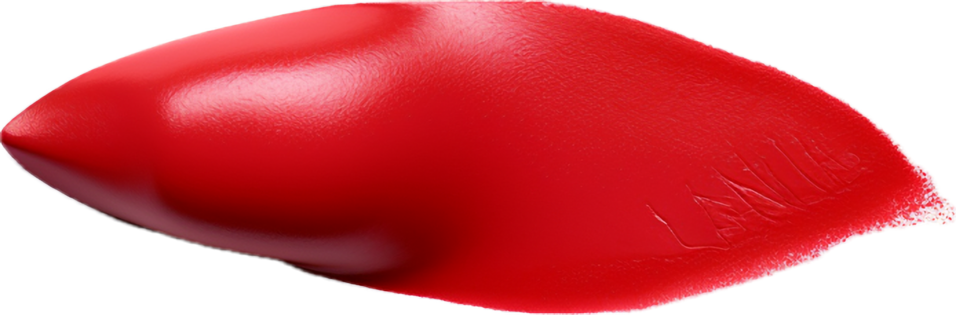 AI generated red lipstick swatch png