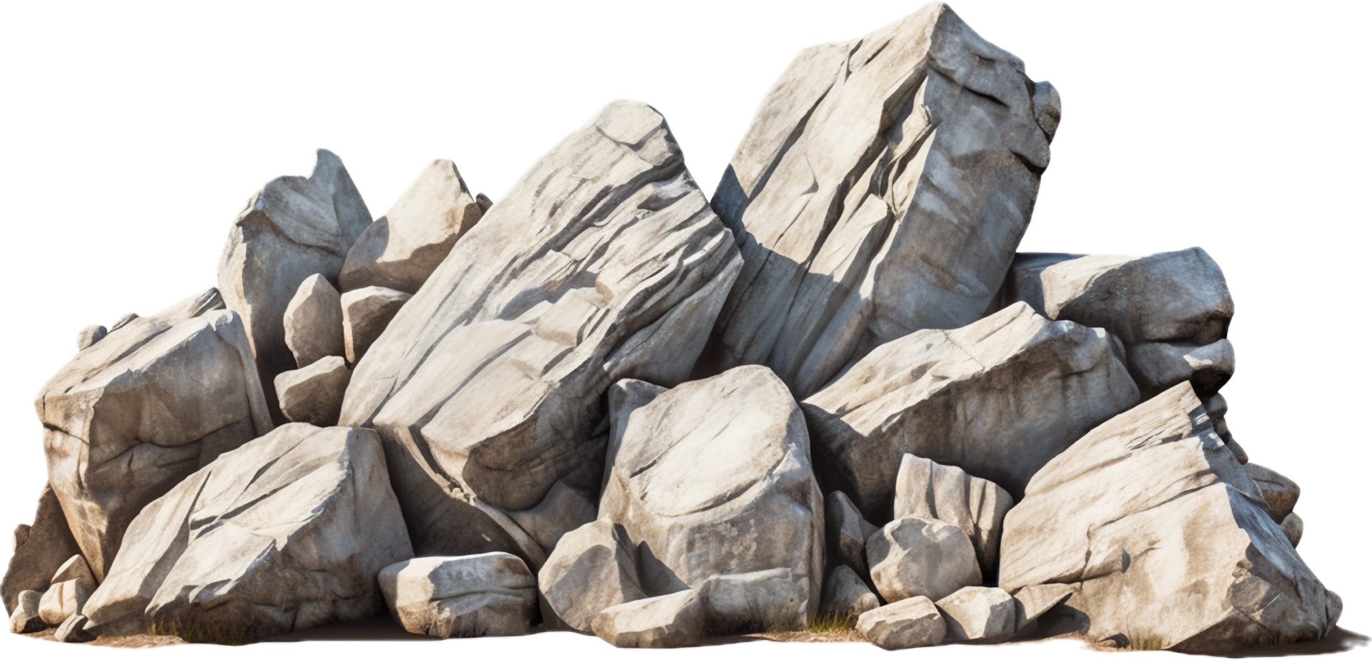 AI generated flat rocks png