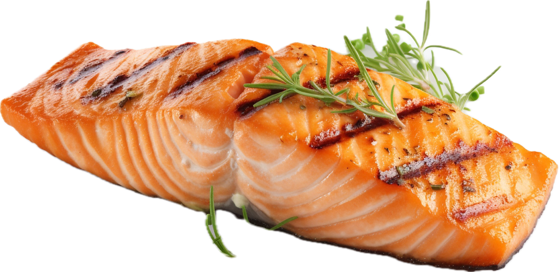 AI generated Grilled salmon steak png