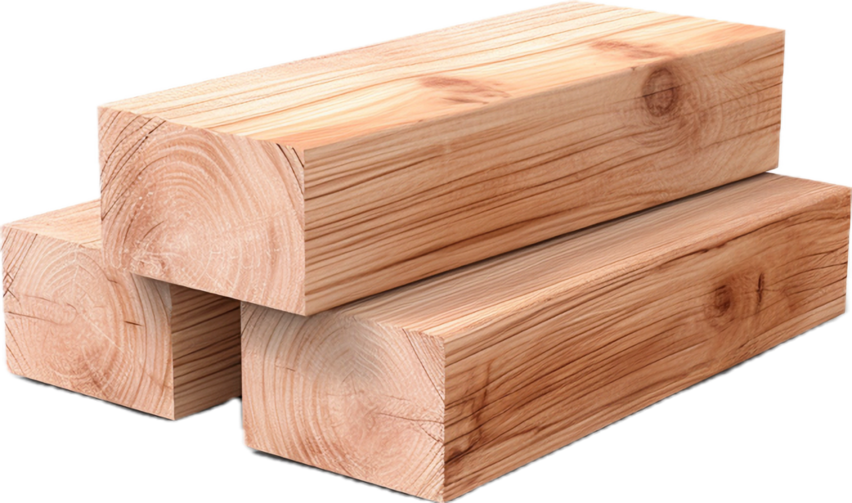 AI generated 2x4 wooden board png