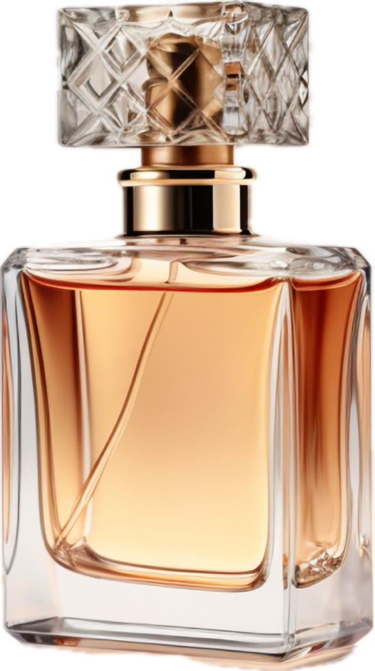 AI generated elegant bottle of perfume png