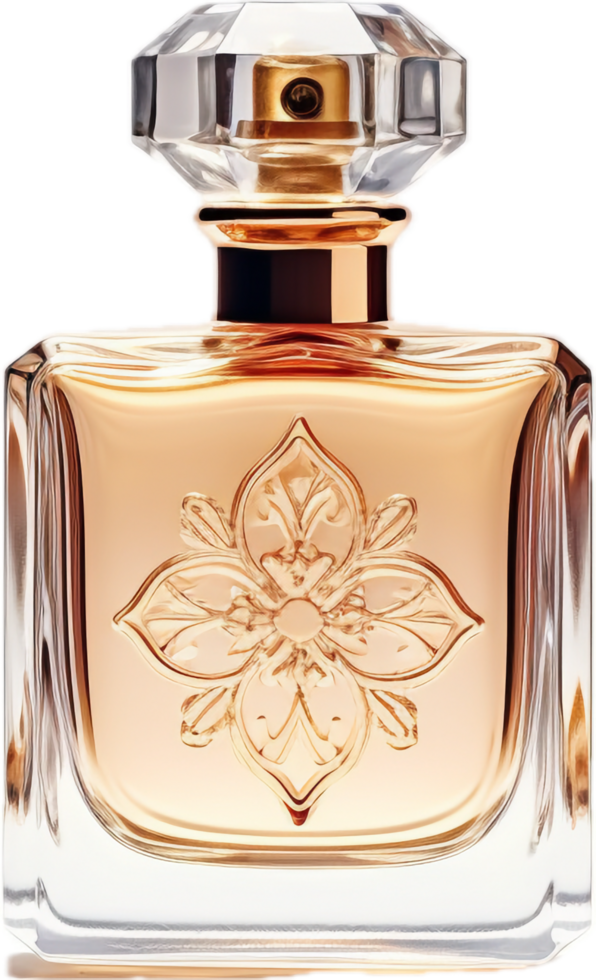 AI generated elegant bottle of perfume png