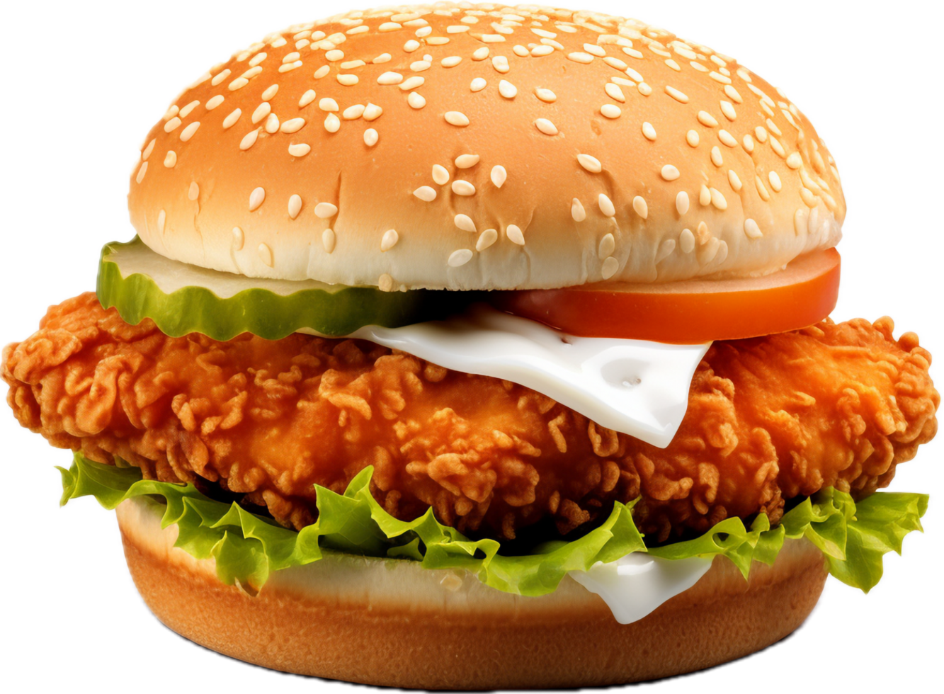 AI generated fried chicken burger png 34763821 PNG