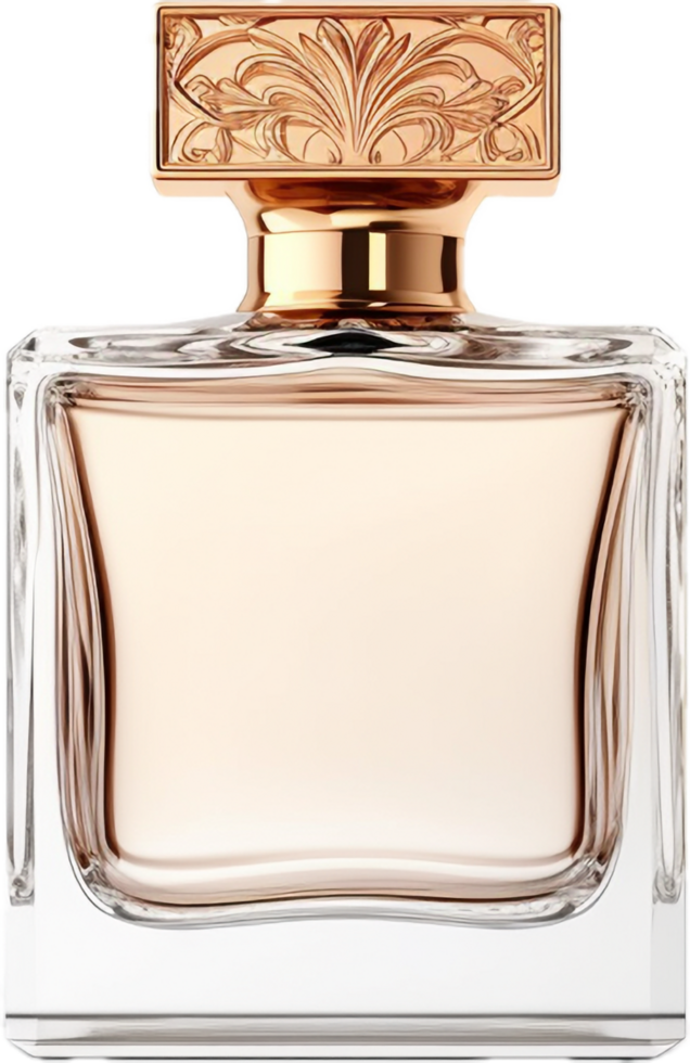 AI generated elegant bottle of perfume png