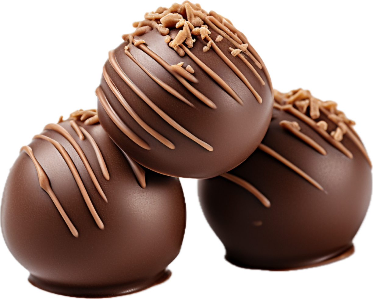 AI generated chocolate truffle candy png