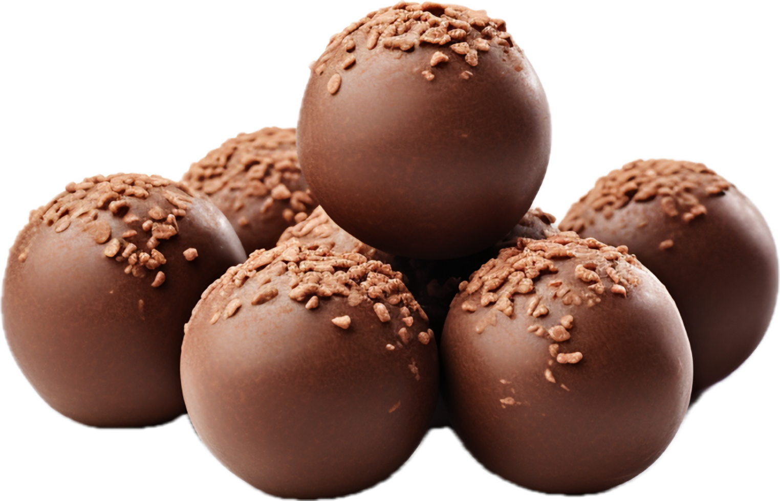 AI generated chocolate truffle candy png