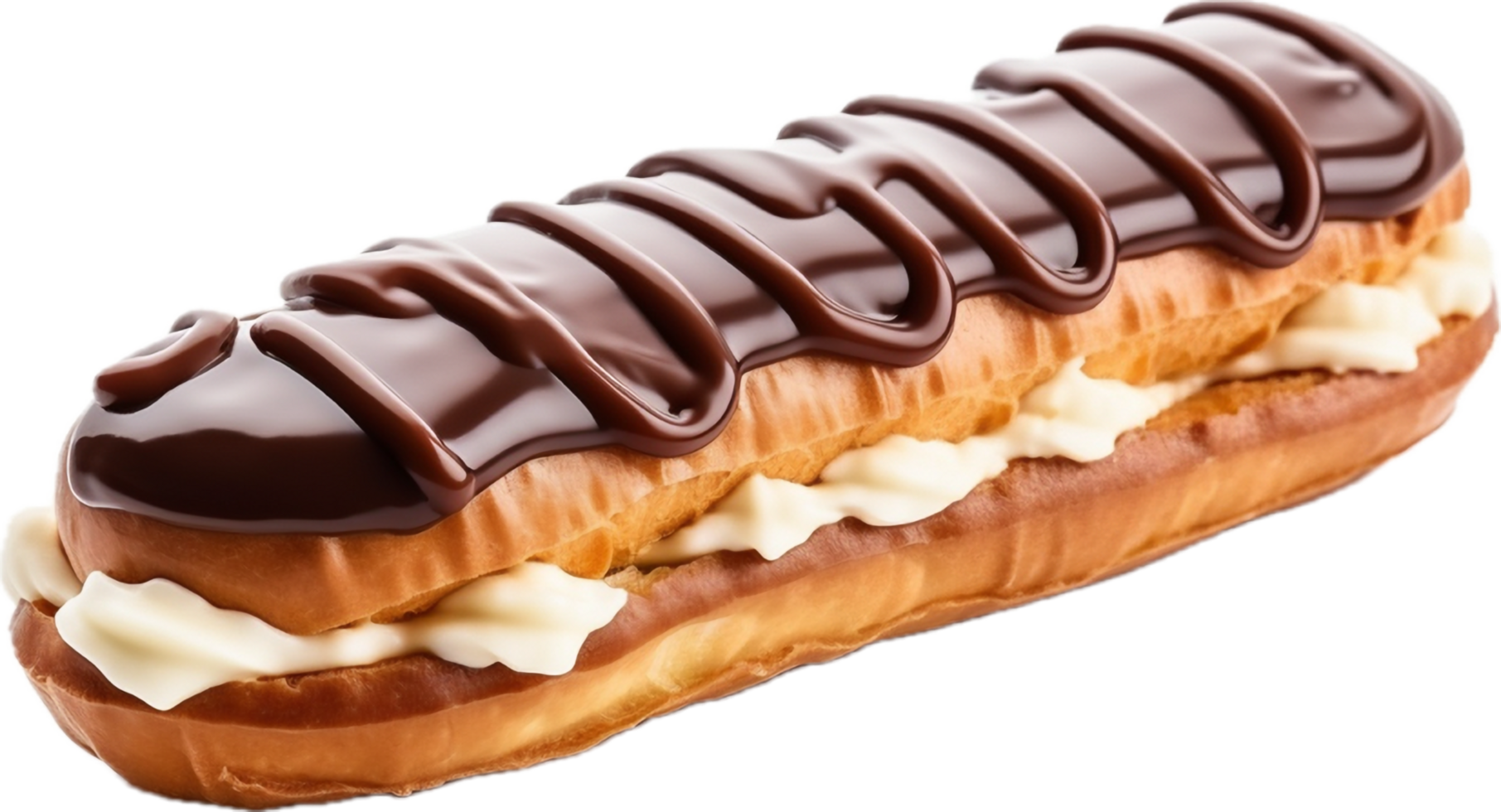 AI generated french eclair pastry png