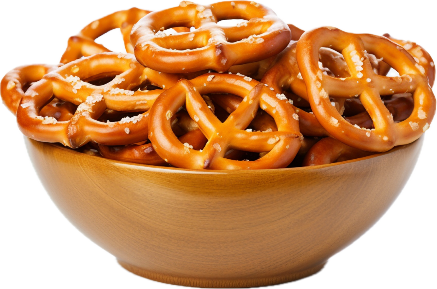 AI generated salted pretzels in bowl png 34764106 PNG