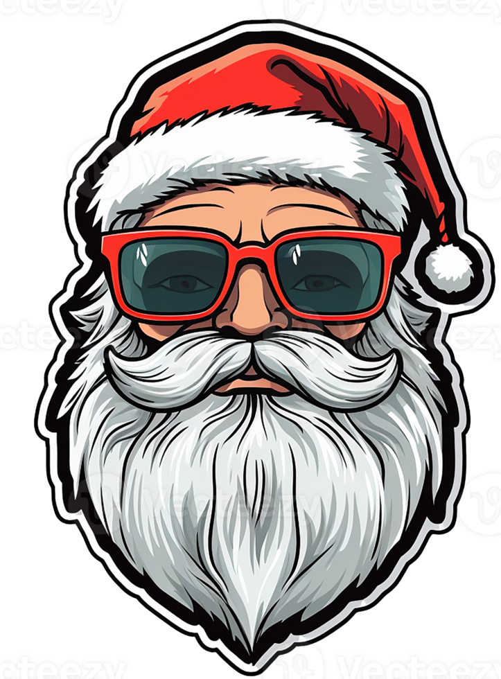 AI generated santa xmas on transparent background png