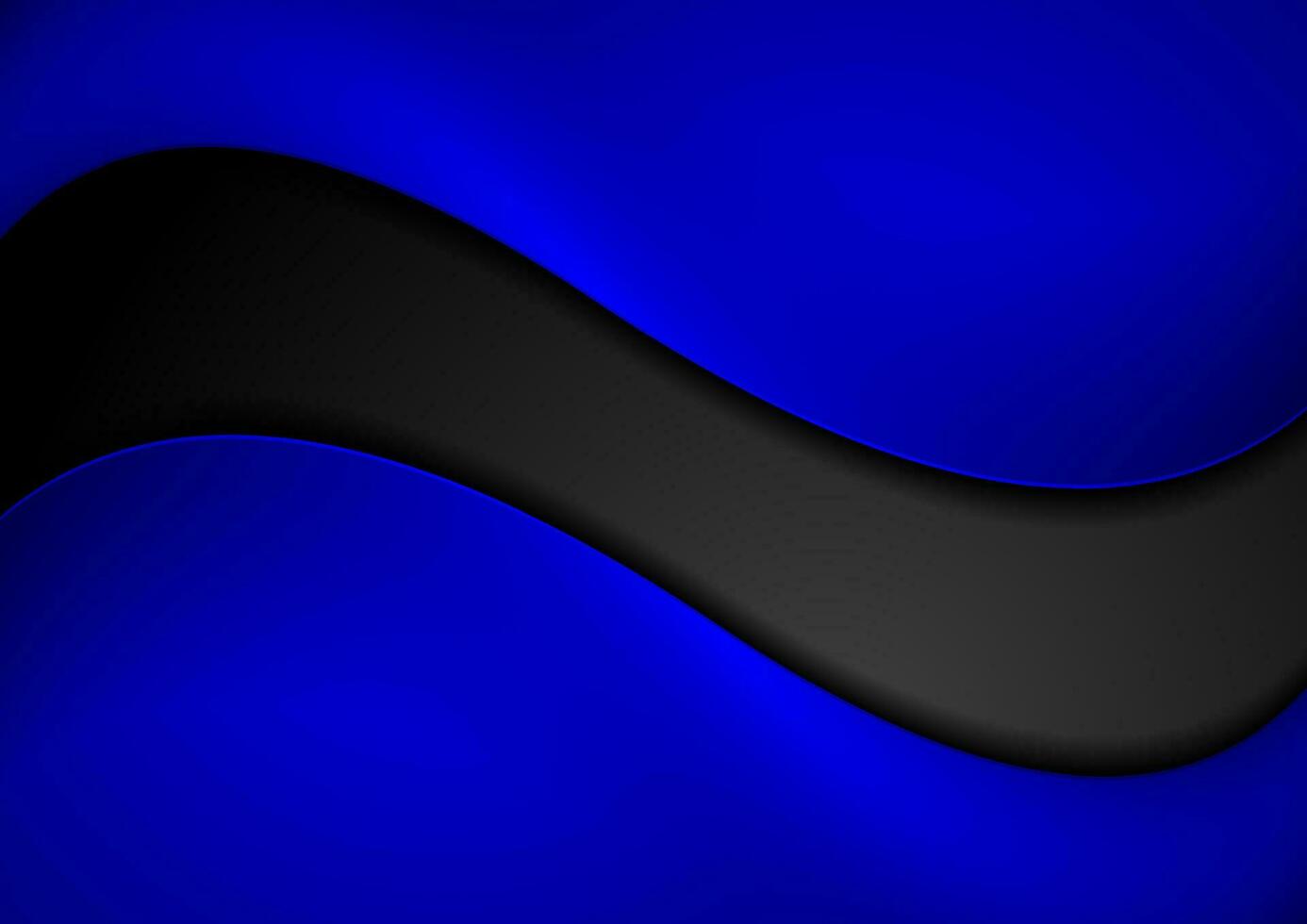 Black blue abstract liquid waves corporate background vector