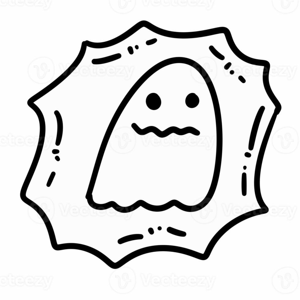 line drawing cartoon halloween ghost photo