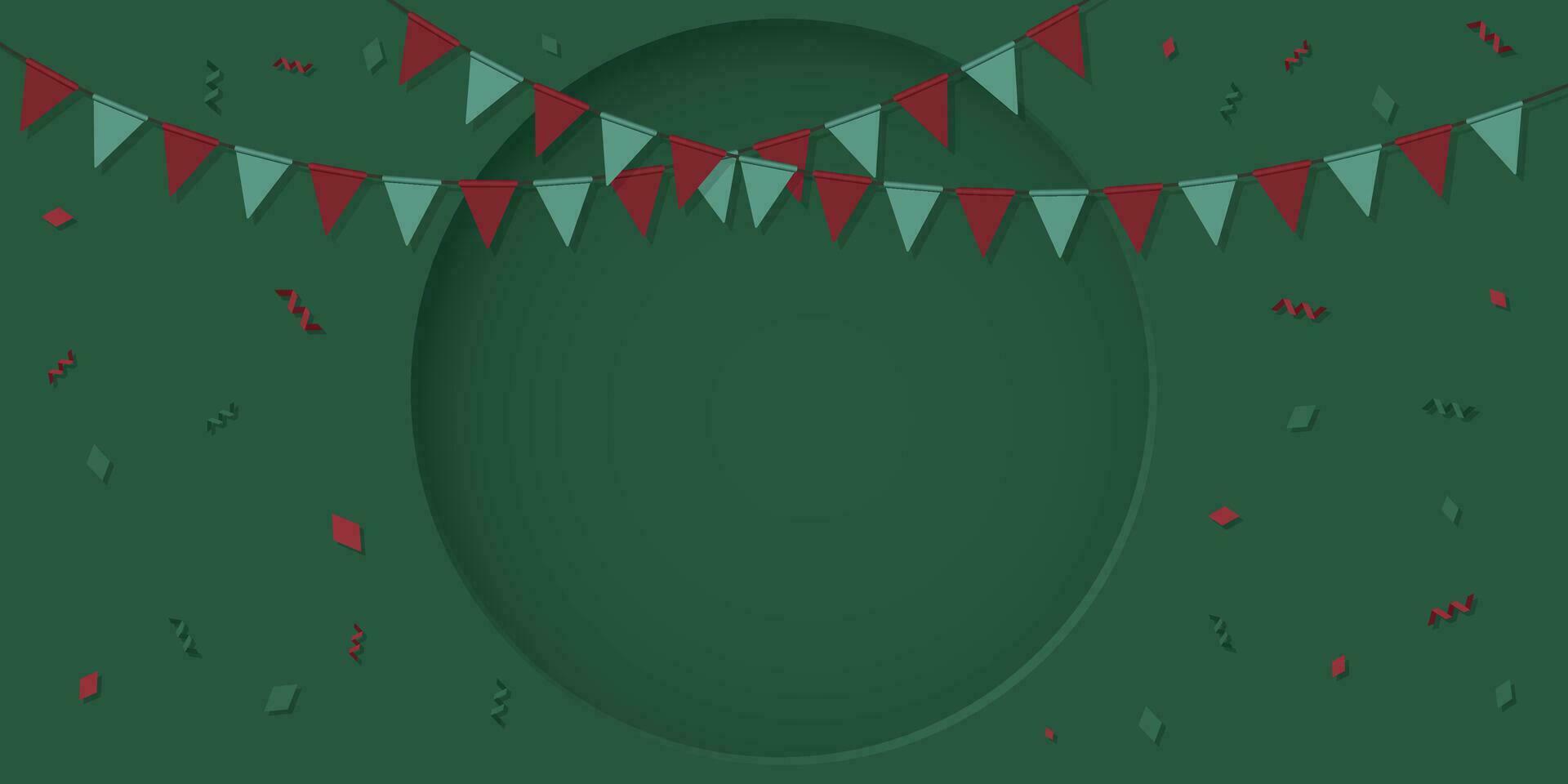 colgando bandera guirnaldas Navidad tema vector ilustración. Navidad fiesta antecedentes modelo tener blanco espacio.