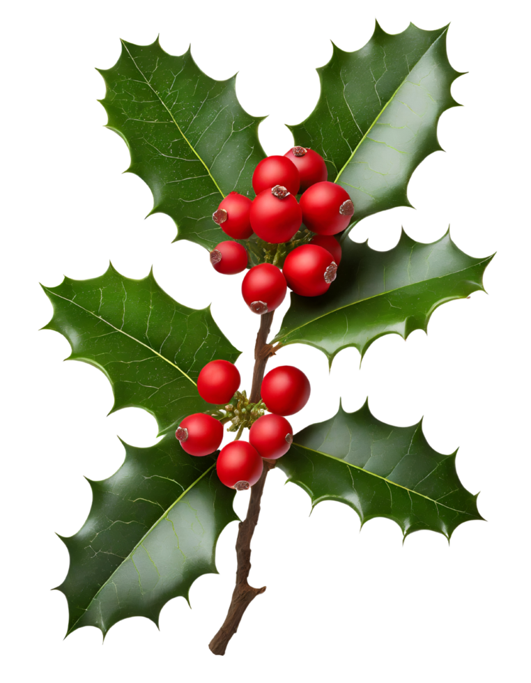 AI generated Christmas holly berries. png