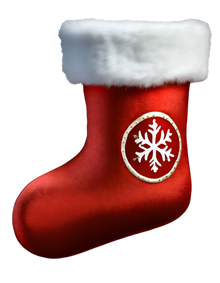 AI generated Beautiful xmas sock. png