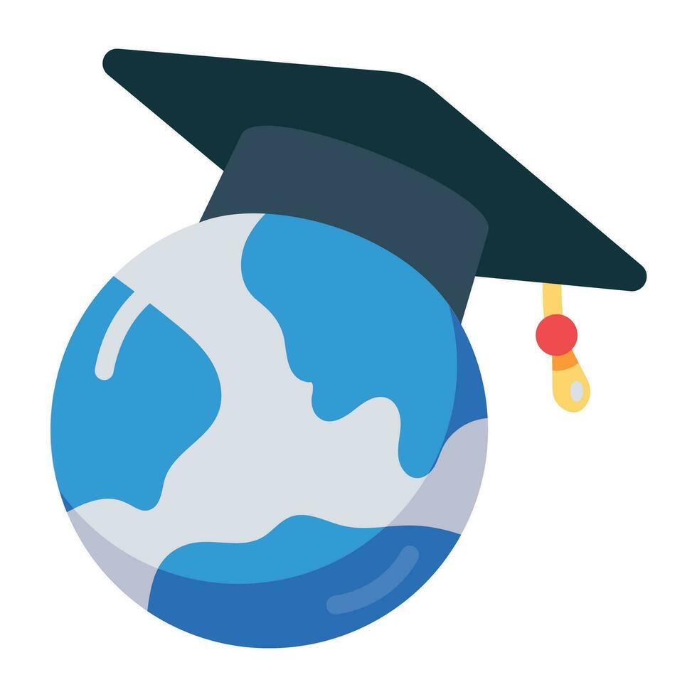 Trendy Global Education vector