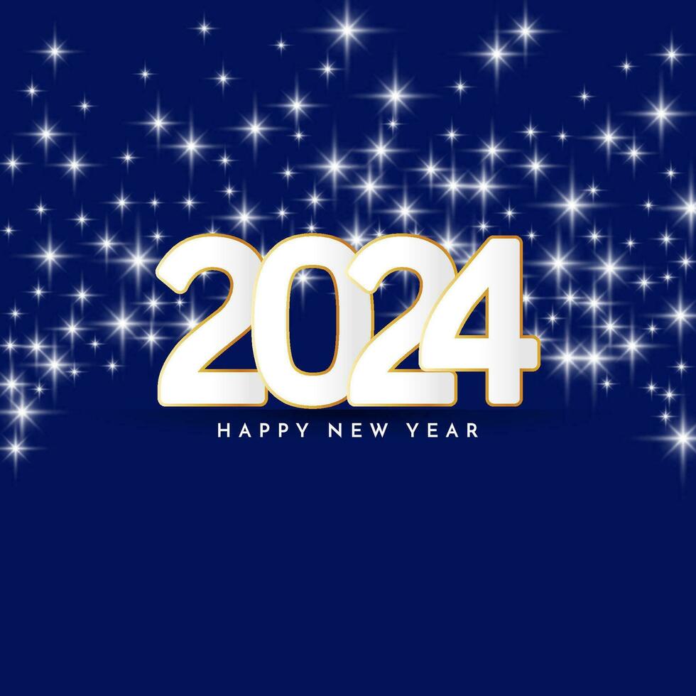 Happy new year 2024 greeting background design vector