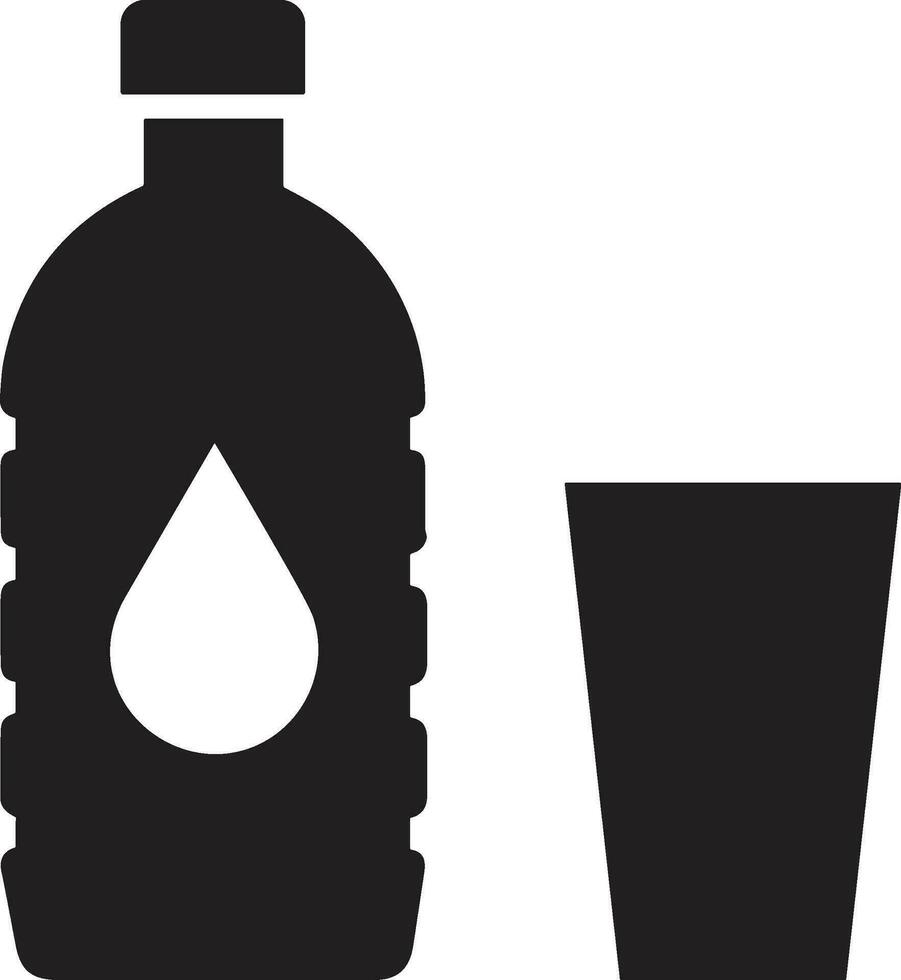 Bottle drink icon symbol vector image. Illustration of the drink water bottle glass design image