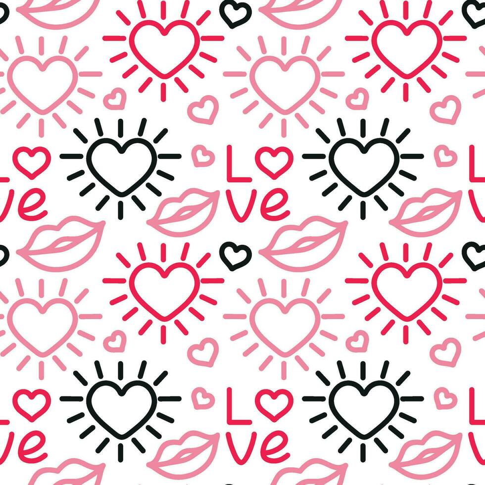 San Valentine's Day. Love. Celebration. Seamless pattern for fabric, wrapping, textile, wallpaper, apparel. Vector. vector