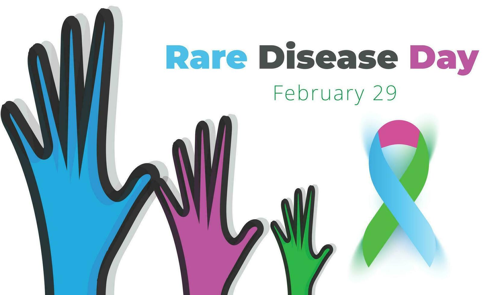 Rare Disease Day. background, banner, card, poster, template. Vector illustration.