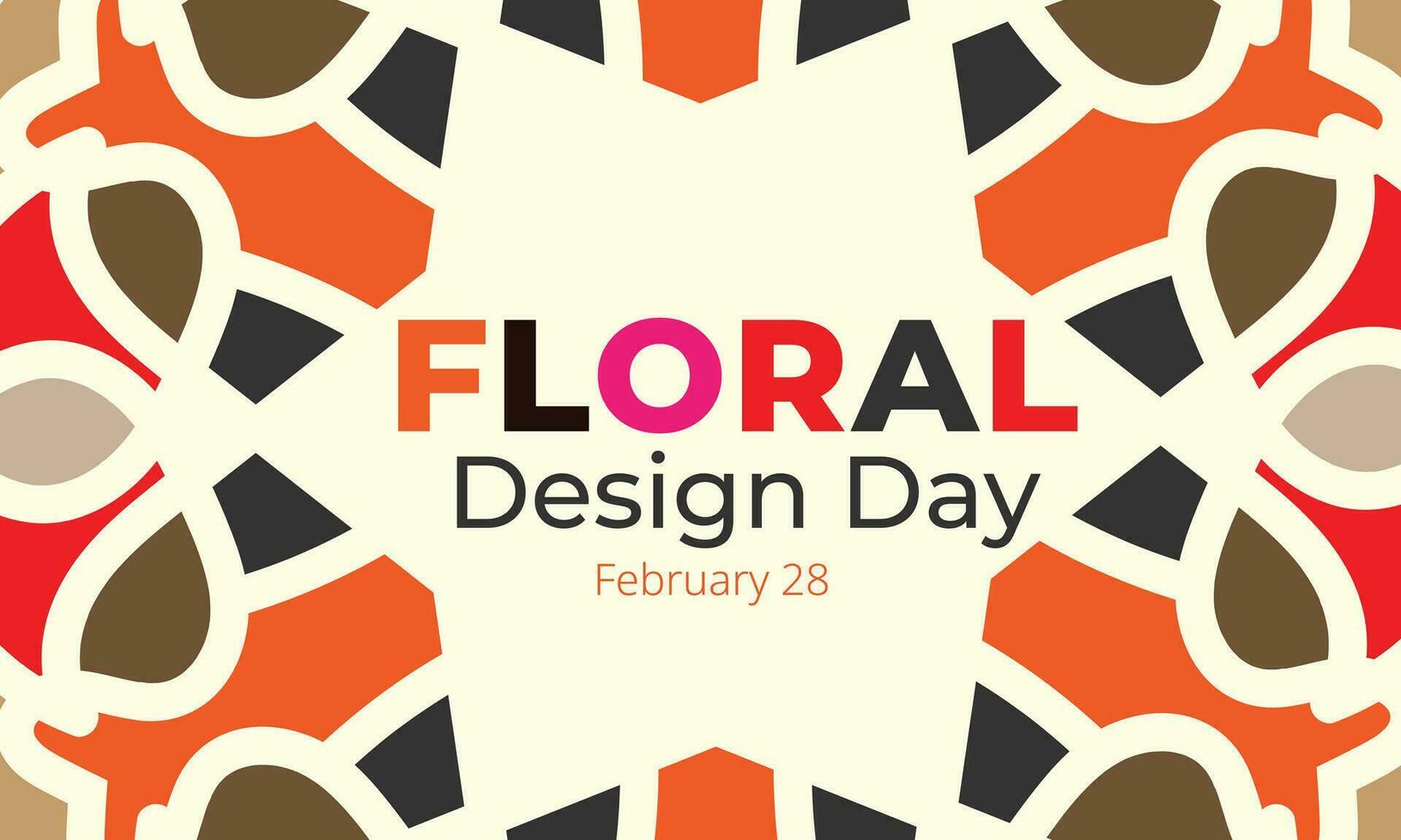floral design day. background, banner, card, poster, template. Vector illustration.