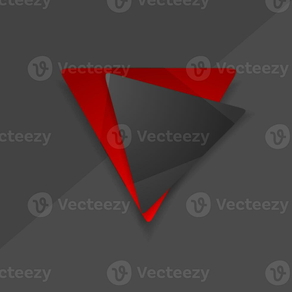 Abstract red black triangle shapes logo photo