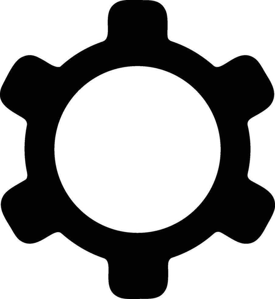 Gear setting symbol icon vector image. Illustration of the industrial wheel mechine mechanism design image