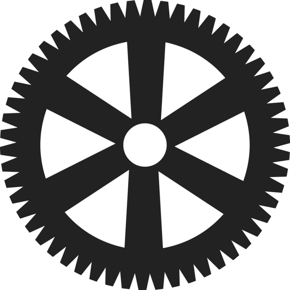 Gear setting symbol icon vector image. Illustration of the industrial wheel mechine mechanism design image