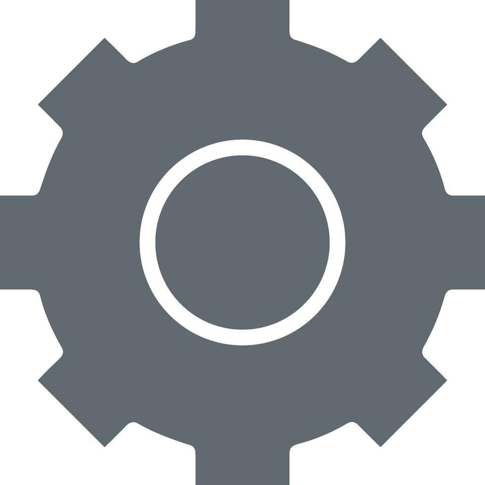 Gear setting symbol icon vector image. Illustration of the industrial wheel mechine mechanism design image