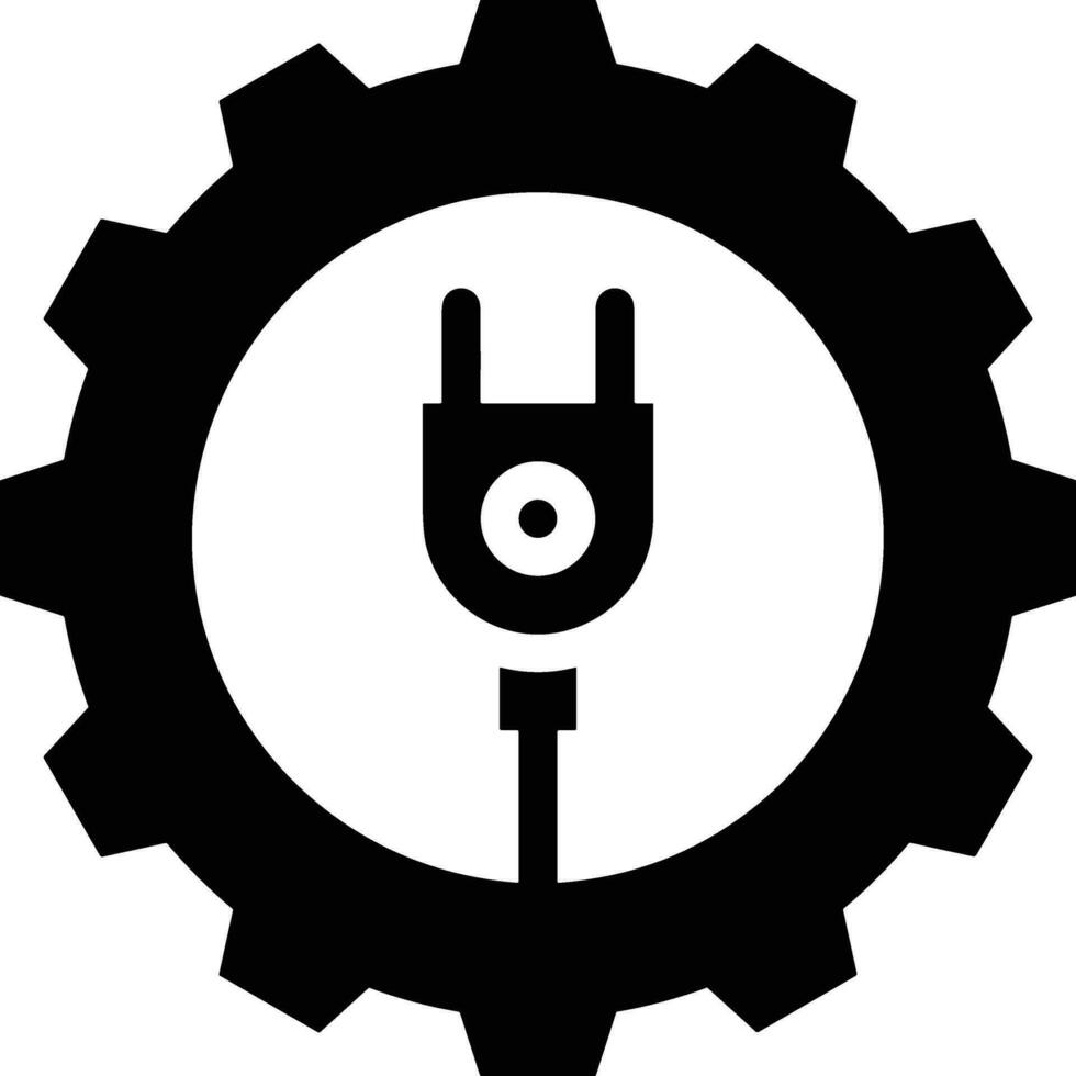 Gear setting symbol icon vector image. Illustration of the industrial wheel mechine mechanism design image