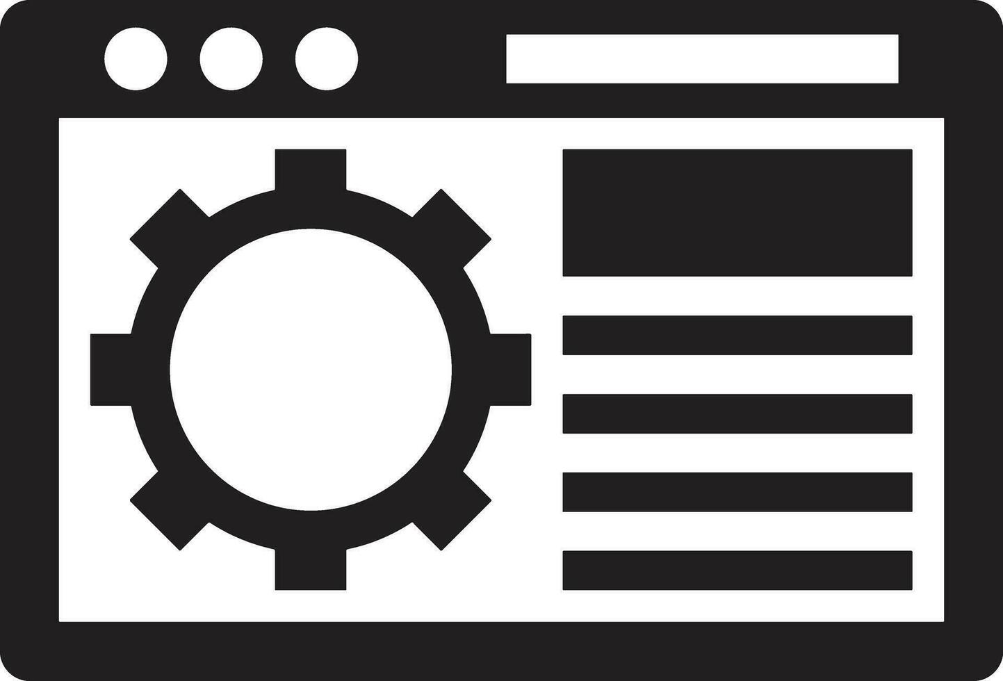 Gear setting symbol icon vector image. Illustration of the industrial wheel mechine mechanism design image