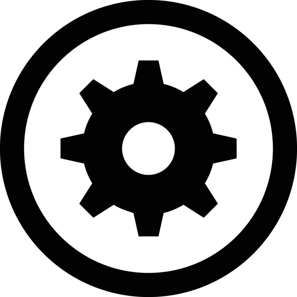 Gear setting symbol icon vector image. Illustration of the industrial wheel mechine mechanism design image