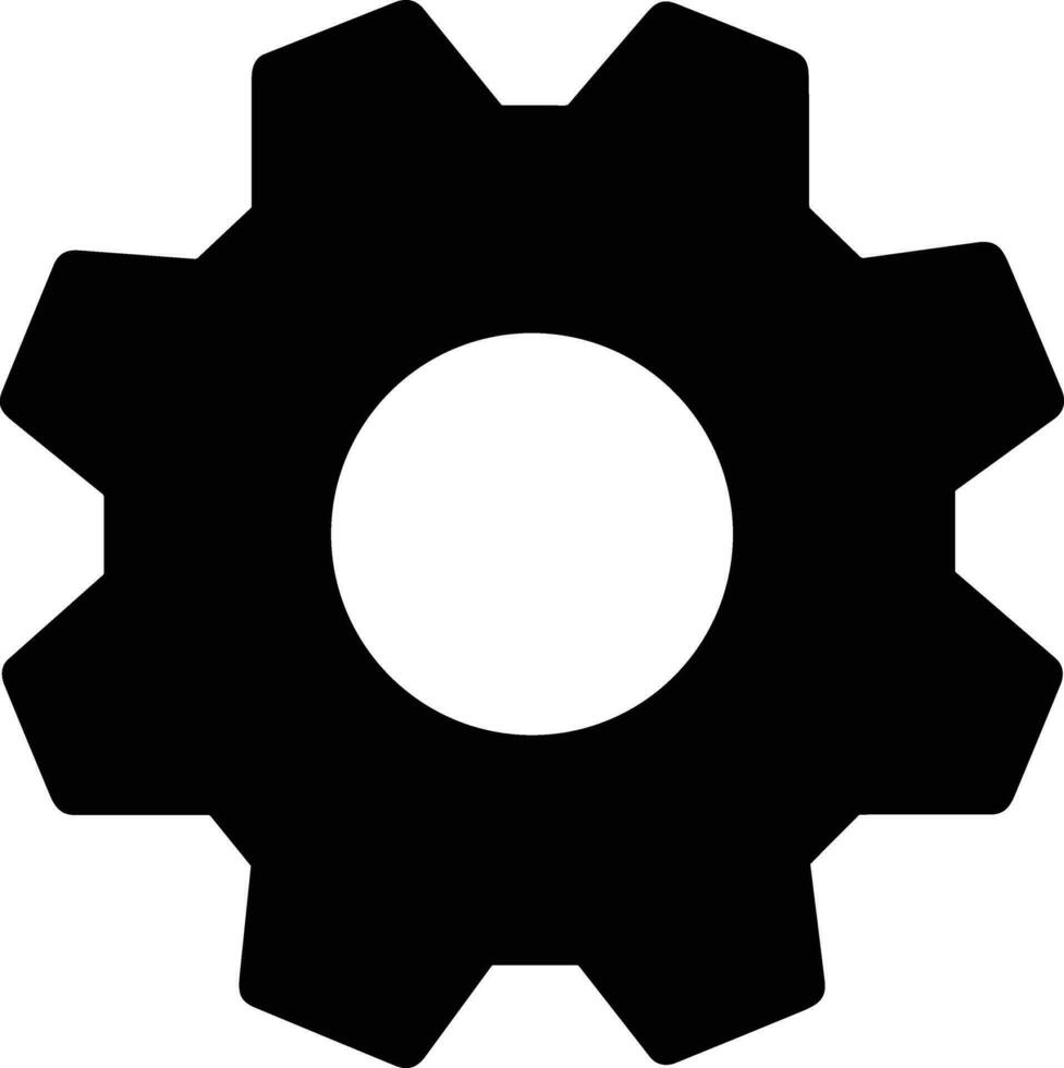 Gear setting symbol icon vector image. Illustration of the industrial wheel mechine mechanism design image