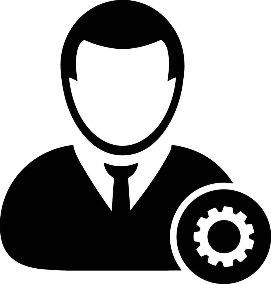 Gear setting symbol icon vector image. Illustration of the industrial wheel mechine mechanism design image