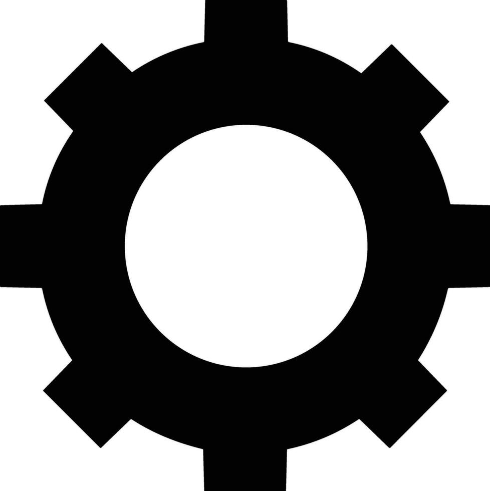 Gear setting symbol icon vector image. Illustration of the industrial wheel mechine mechanism design image