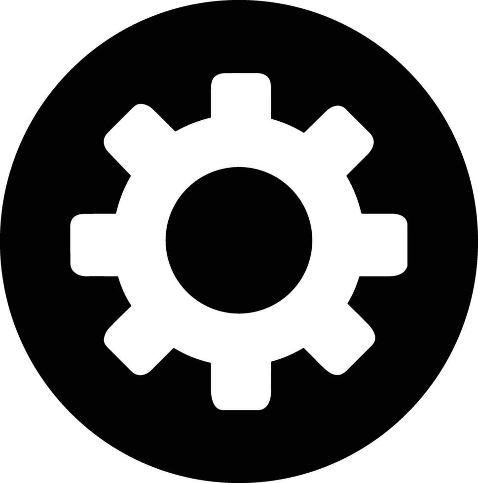 Gear setting symbol icon vector image. Illustration of the industrial wheel mechine mechanism design image