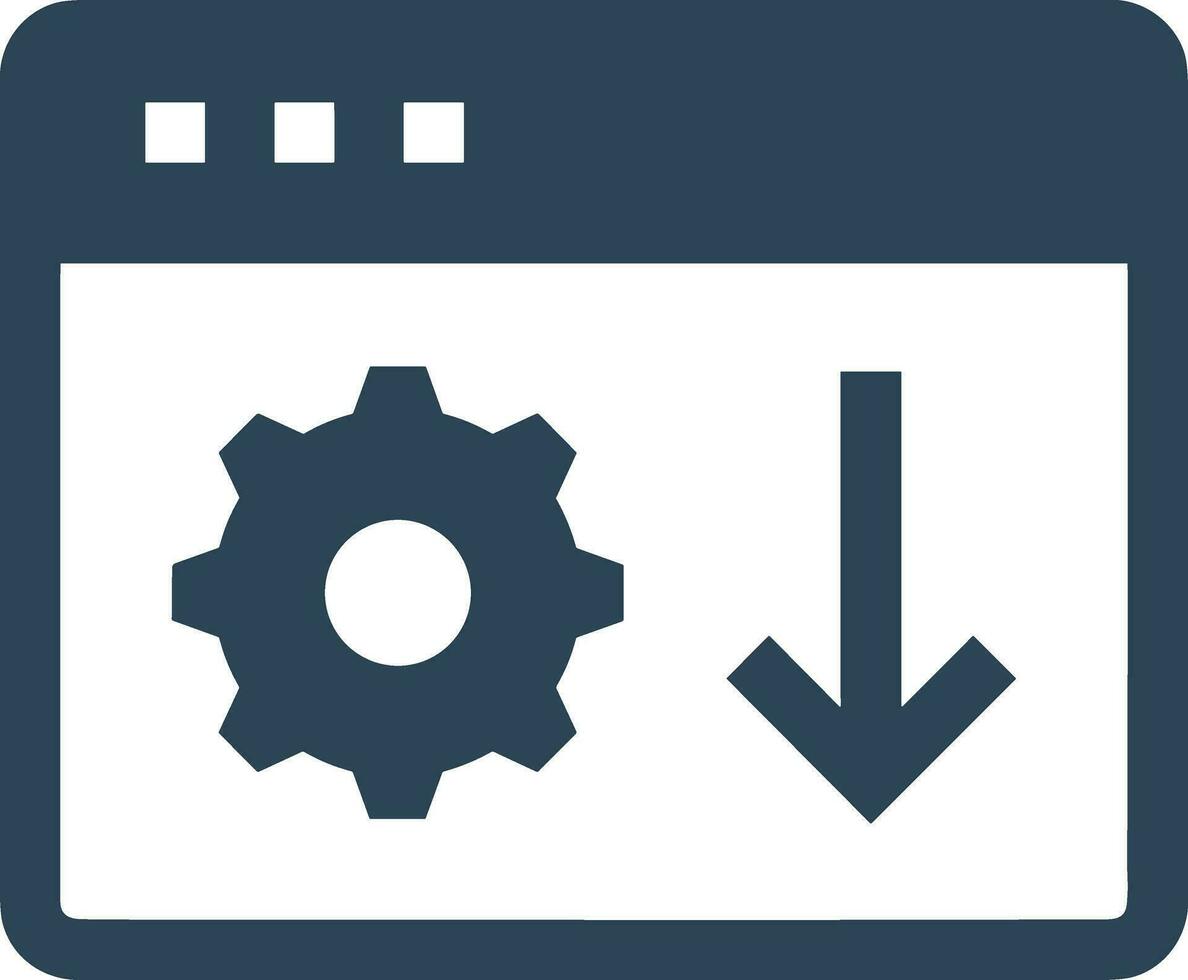 Gear setting symbol icon vector image. Illustration of the industrial wheel mechine mechanism design image